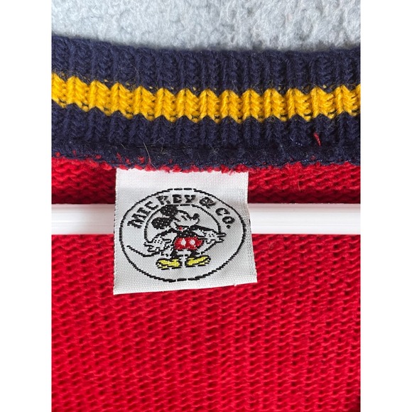 Vintage Mickey & Co Youth Cardigan Front Button Knit Sweater Mickey And Minnie - Picture 3 of 13